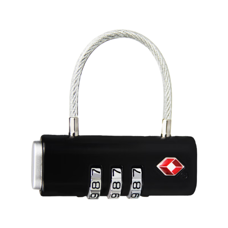 RESET Customs Lock TSA Password Lock Steel Cable Padlock, Global Travel Luggage Backpack Lock for International Trips