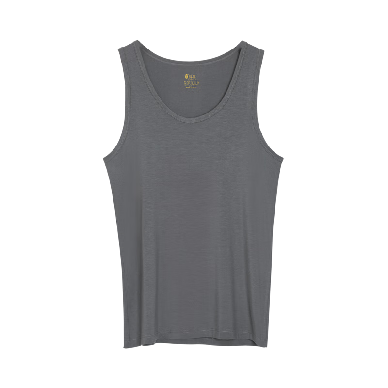 Hongdou Men's 7A Antibacterial Modal Silky Stretch Round Neck Simple Base Layer Sports Vest