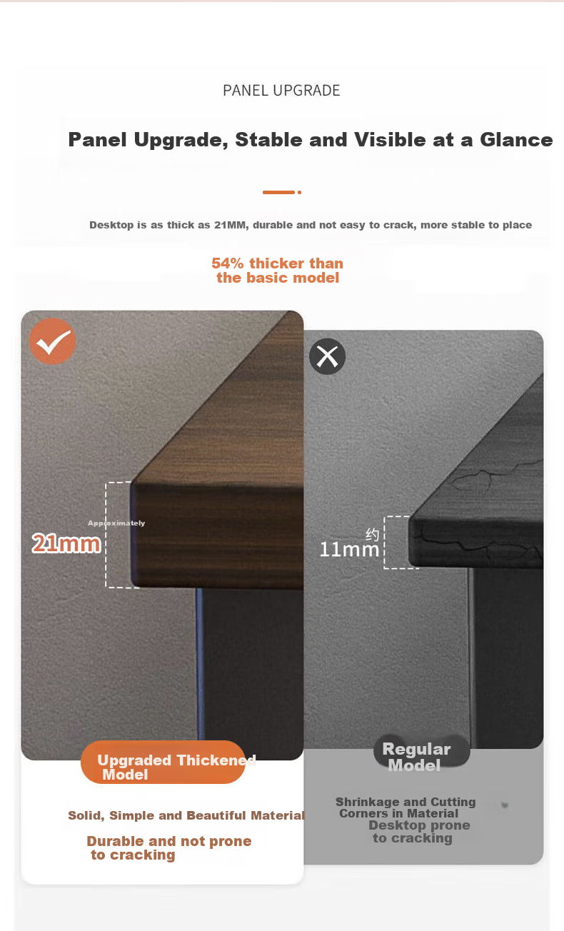 Quanpinwu Computer Desk, Home Study Writing Desk, Desktop Workstation, Simple Office Desk, Gaming Long Table 3