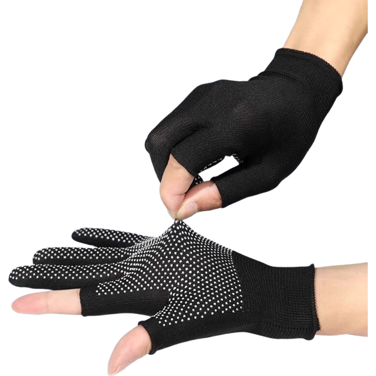 Minggu Dianjiaolu Two-Finger Labor Protection Gloves, 10 Pairs, Nylon PVC Dotted Non-Slip Wear-Resistant, One Size Fits All, CW036246