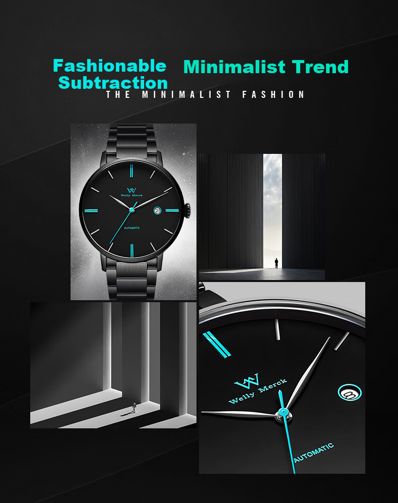 Welly Merck Men's Mechanical Watch, Practical Gift for Students And Teachers on Men's Day 4