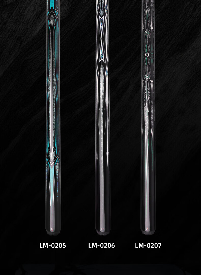 U Global Billiard Cue New Green Demon Series Fancy Nine-Ball Large Head Cue Chinese Eight-Ball Table Cue LM-0206 3