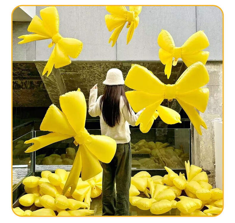 Yuanhui Butterfly Bow Balloons, Set of 4, Birthday Confession Proposal Graduation Decoration, for Mall Store Window Display 2