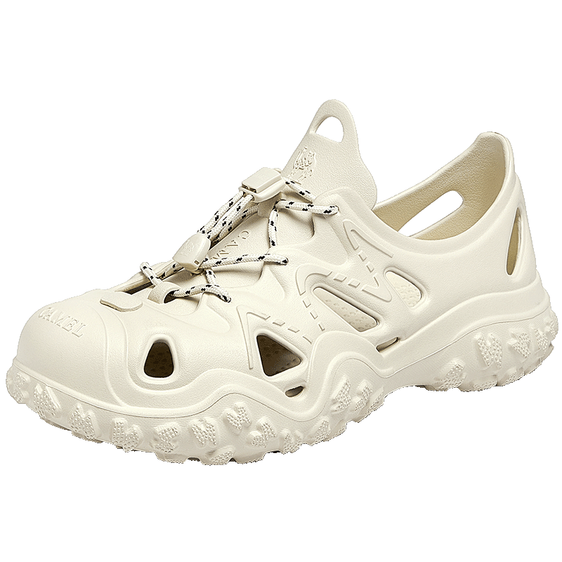 CAMEL Women's Ventilated Outdoor Beach Shoes Thick Sole Closed Toe Water Wading Hiking Shoes L25M162035 Beige Size 37