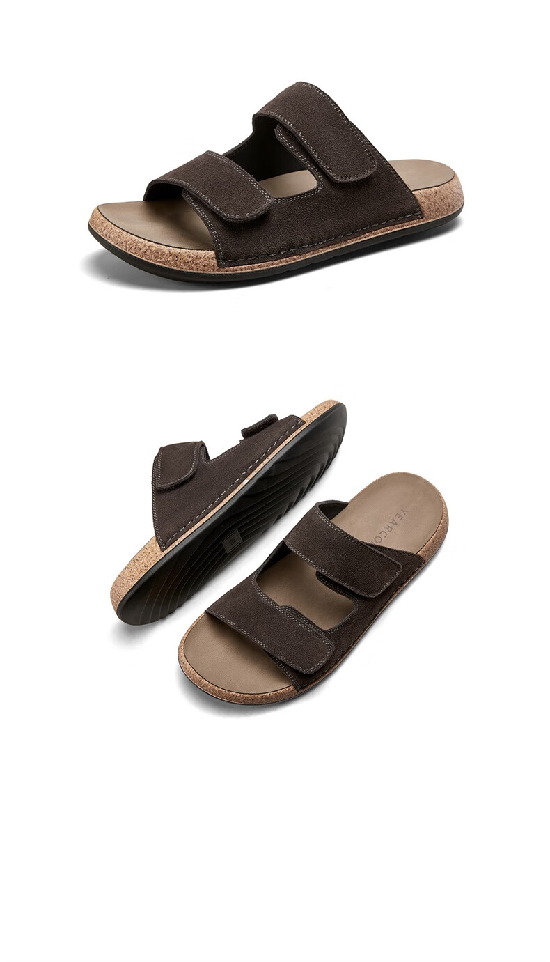 Eierkang Men's Comfortable Boken Style Summer Slippers Lightweight Flat Sandals 96687W Yellow Size 39 13