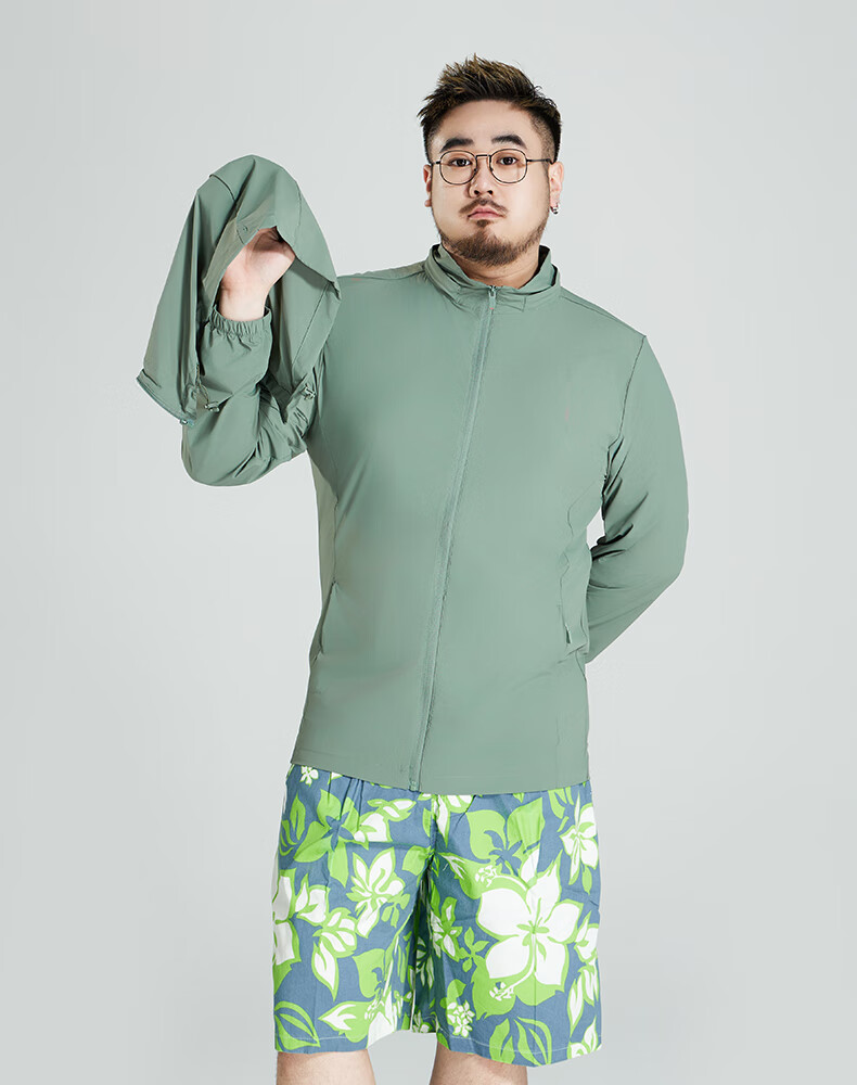 Ayoupang Large Size Summer Hooded Sun Protection Jacket, Loose Elastic Breathable Coat, Outdoor Fishing UV-Resistant Top for Me 3