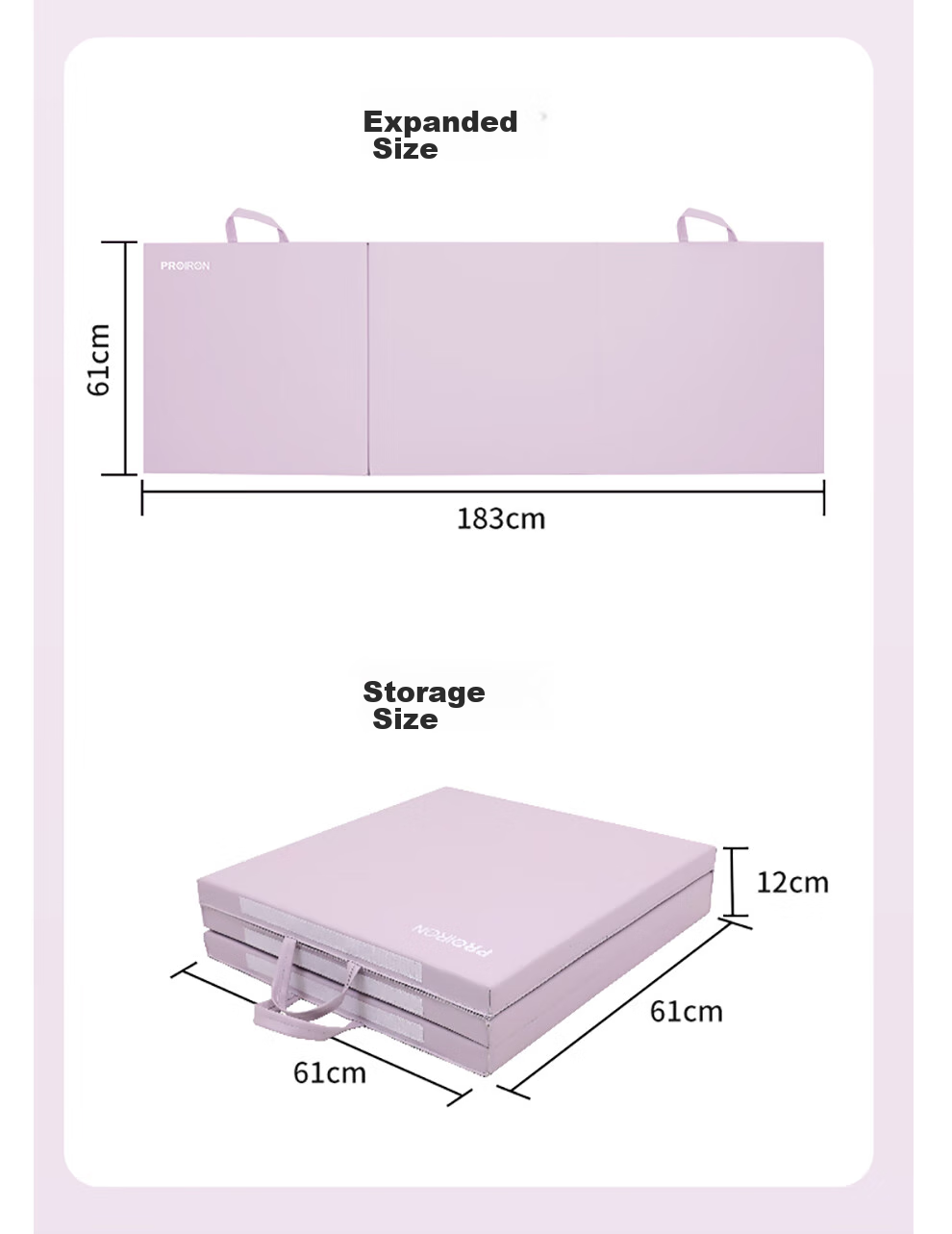 PROIRON Puli'ai Foldable Yoga Mat for Sit-Ups, Thick Nap Mat for Children's Dance Practice And Gymnastics, Purple 9