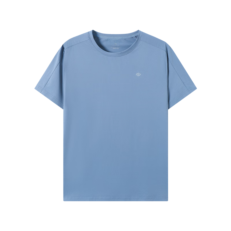 JD Original [Ultra-Fast Drying] Men's Sports Short-Sleeve T-Shirt for Running, Fitness, Outdoor Summer Wear, Blue, Size S
