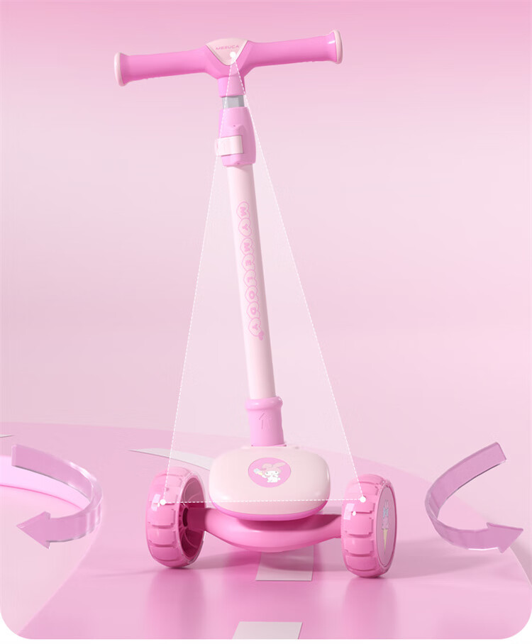 Mesuca Children's Scooter: Rideable, Pushable, And Sliding Two-In Multifunctional Walker with Flashing Lights, Foldable, And Adjustable Height 6