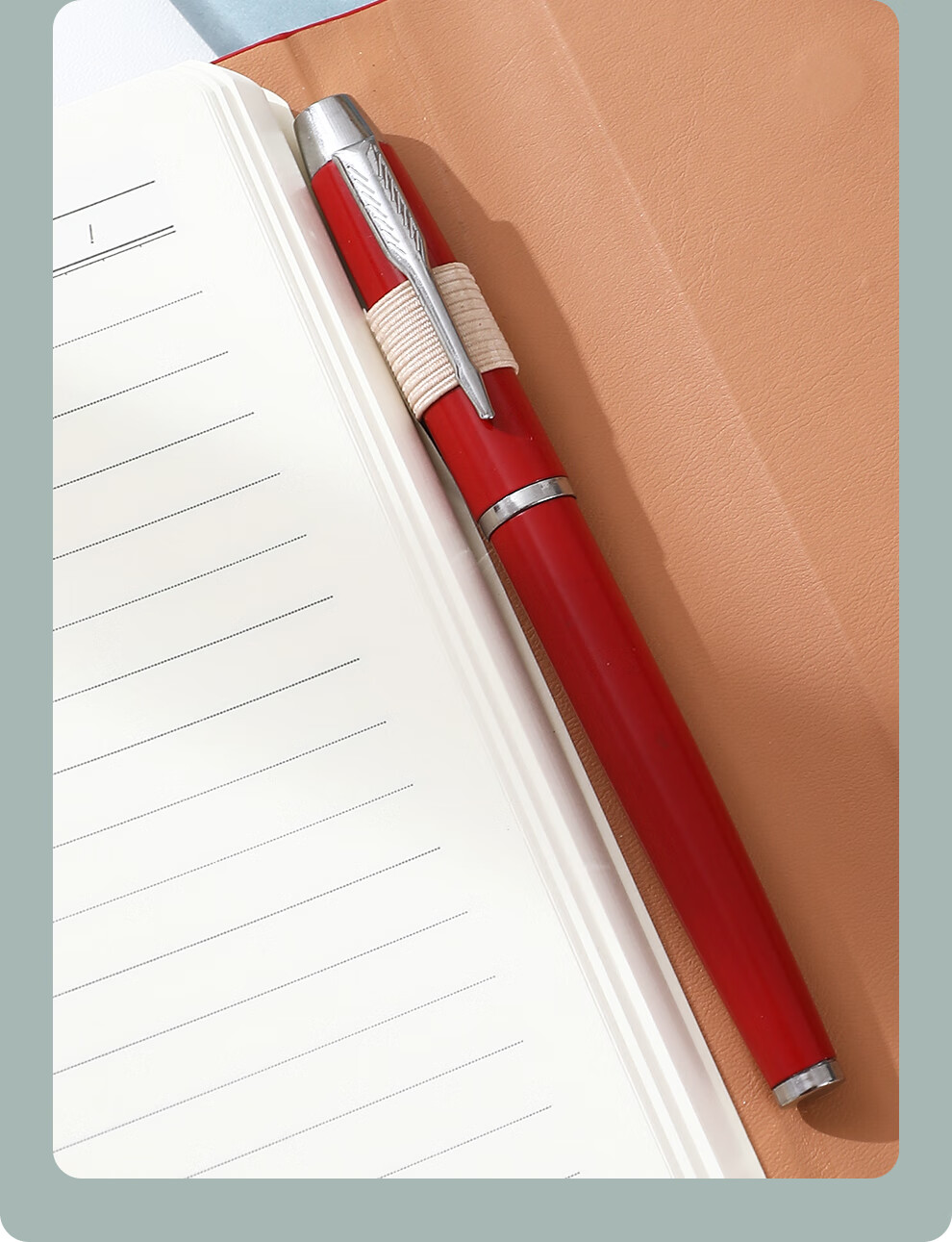 Faramon Notebook Gift Box Set, Yangba High-Quality Journal Gift Box with Three-Fold Leather Cover, Diary for Teachers' Gifts, Corporate Annual Meetings, Customizable, Red - Gift Box Packaging 8