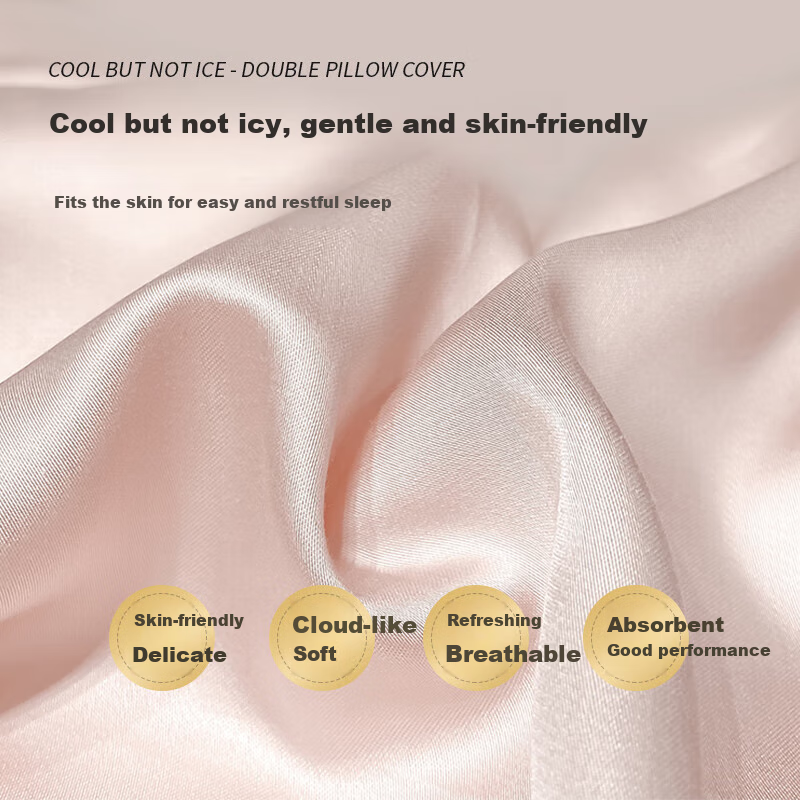Wuyinliangpin Class A 60-Piece Lyocell Tencel Pillowcase Set, Washable Ice Silk Pillowcases, 48*74cm