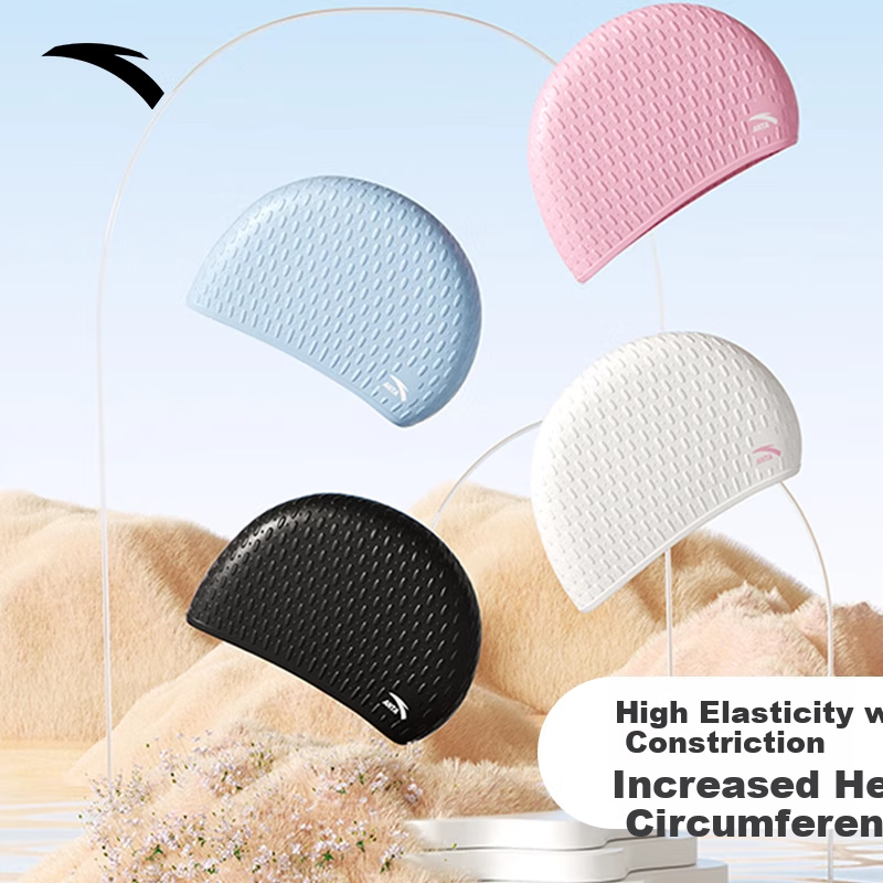 ANTA Swimming Cap for Women, Non-Constricting, Large Size, Waterproof, Specially Designed for Long Hair, Silicone Ear Protection, Suitable for Adults And Me