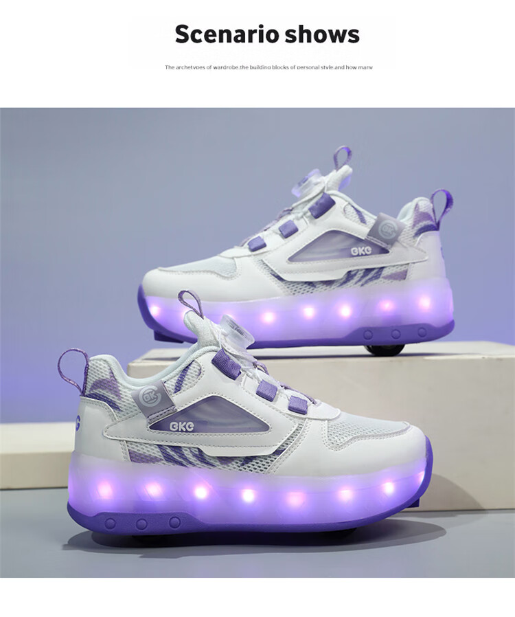 BKG Children's Running Shoes, Summer New Product, Single Mesh, for Boys And Girls Students, Breathable Sports Shoes, ZYQ24311-B16, White And Purple, Size 36 40