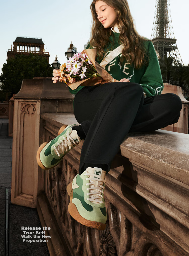 FILA Official Yang Mi Same Style Women's Shoes, PENGUIN Retro Sneakers, Penguin Shoes, Training Shoes, Casual Shoes 17