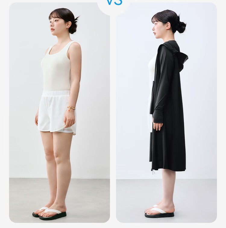 JD Original Long Sun Protection Clothing for Women, Breathable Ice Silk Cool-Feeling UV Protection Jacket Full Body Sun Protection Garment, Black, XS 13