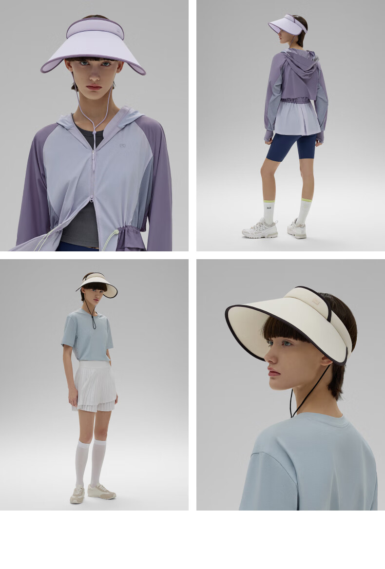 Bananain Liangpi Series Sun Protection Hard Shell Visor Hat for Women, UV-Resistant Summer Outdoor Sunshade Multi-Brim Style 3