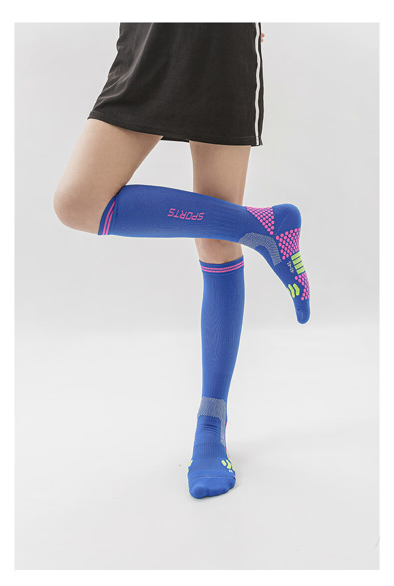 CASPIAN WOLF Running Women's Marathon Sports Compression Socks Fitness Jump Rope Pressure Socks Men's Elastic Long Tube Calf Socks 10