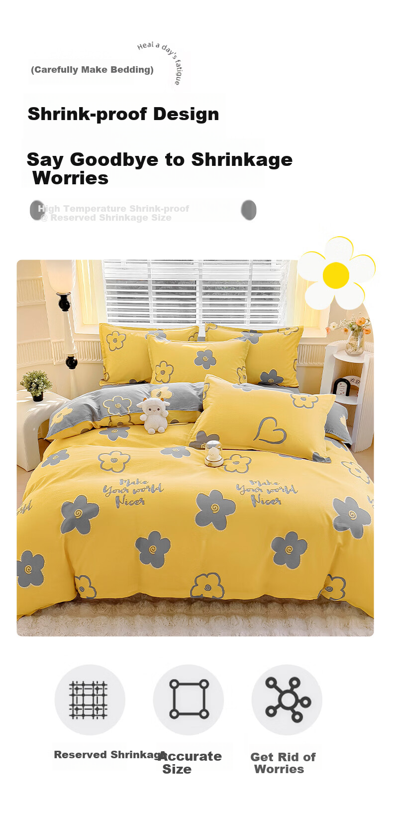 Mengshina Class A Pure Cotton Duvet Cover, Single Piece, Children's Bedding, Student Bedding, 150*200cm, Donut Shape 9