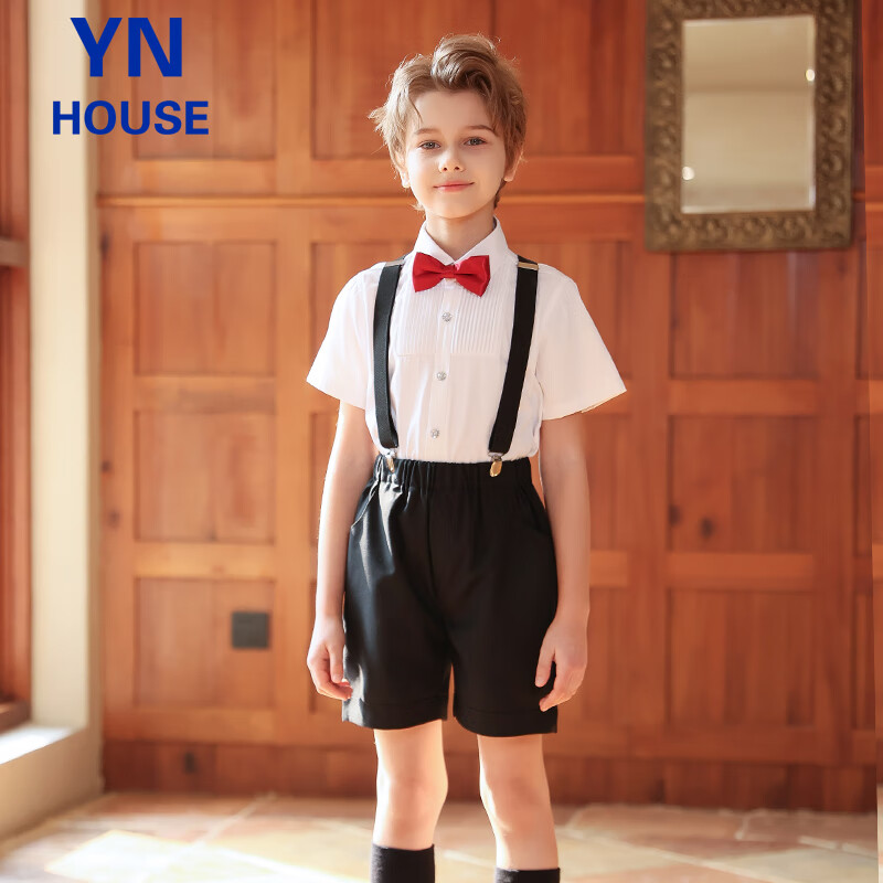Yinuofang Children's Performance Costume Six-One Showwear Kindergarten Suspender Pants Set Graduation Photo Host Dress