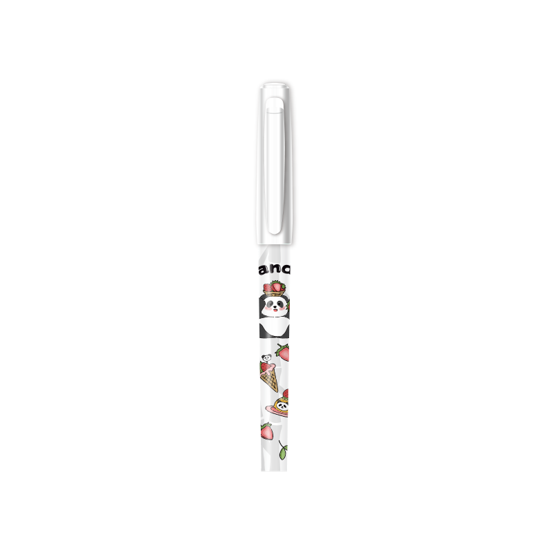 M&G Stationery EF Nib Student Fountain Pen Set (1 Pen + 2 Blue Ink Cartridges, 3.4mm) Panda White Barrel HAFP0402 Back to School Essential