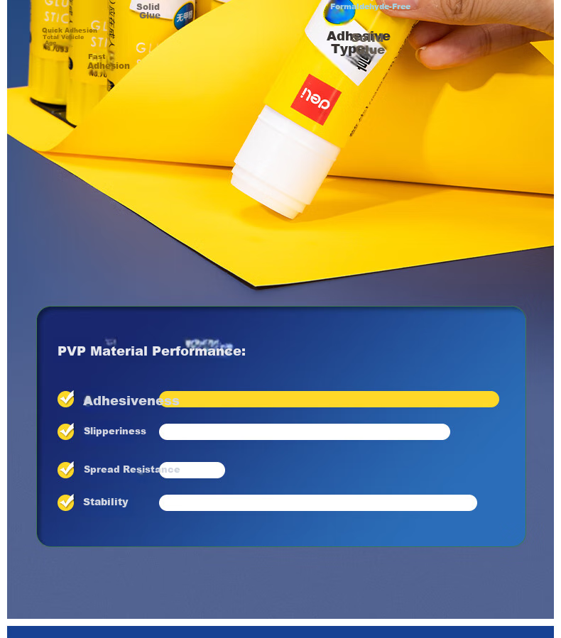 Deli 36g High Viscosity PVP Solid Glue Stick, Formaldehyde-Free Quick-Drying Durable Adhesive, Strong Bonding, Student Stationery, Single Stick for Order Filler, Office Supplies 8