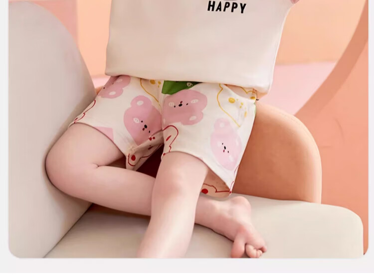 LangSha Children's Pajamas for Girls, Summer Thin Pure Cotton Short-Sleeve Sleepwear Set for Older Girls, New Style 2025 17