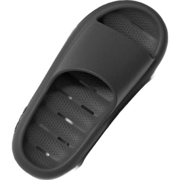 Puxi Bathroom Leak-proof Slippers Quick-dry Hollow Soft Sole Shower Sandals for Women and Men Black Size 40-41