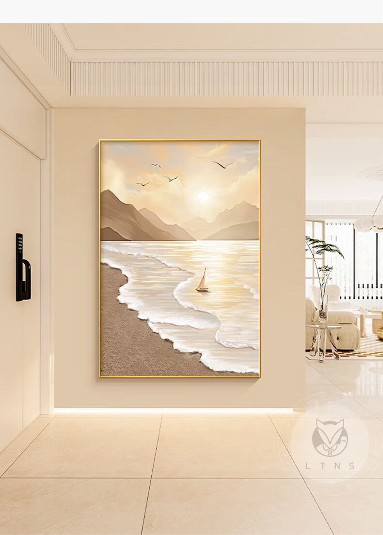 Haojiubujian New Chinese-Style Living Room Decorative Painting, Nine Fish Sofa Background Wall, Entrance Hallway Mural, Good Meaning, Dining Room Hanging Picture 4