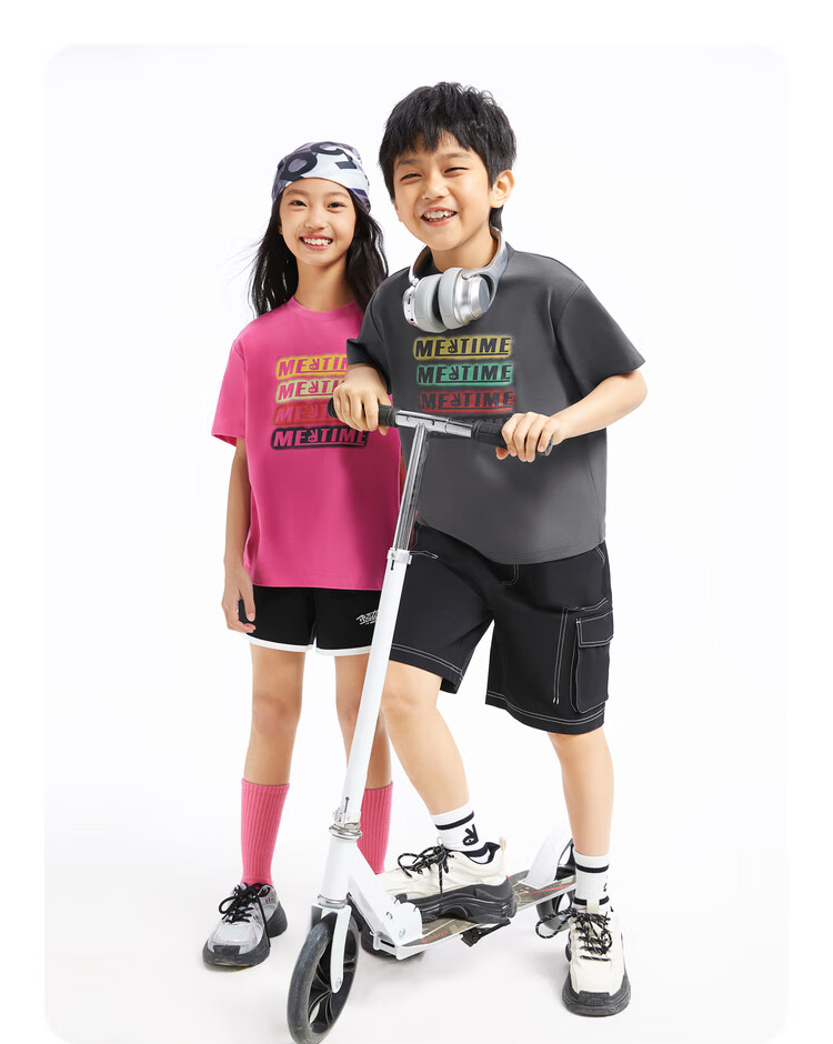 Annil [Memory Foam Cooling T-Shirt] Children's Clothing, Boys And Girls Round Neck Short Sleeve T-Shirt, Summer Casual 16