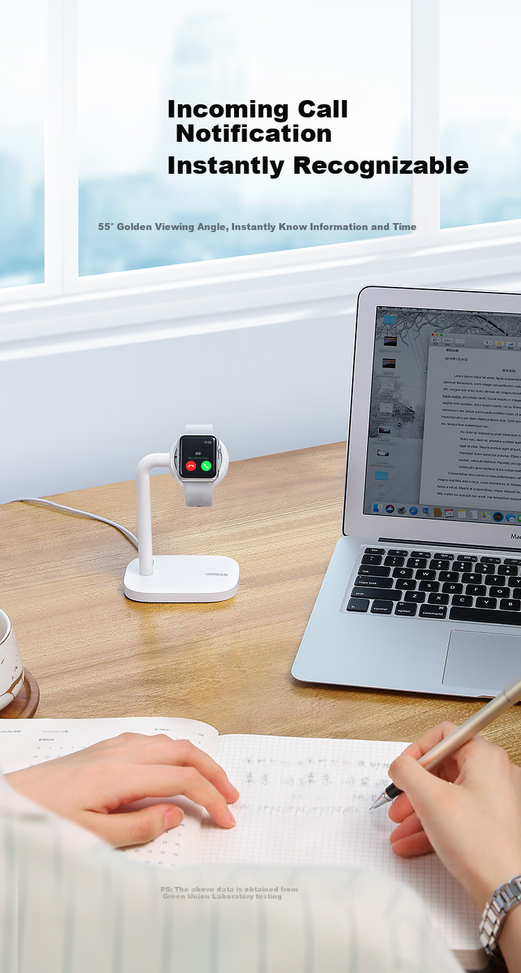 UGREEN Watch Charging Stand, Compatible with IWatch And Apple Series, for Apple Watch 3/4/5/6/7/8/S9/S10/S11, Desktop Wireless Charging Dock 7