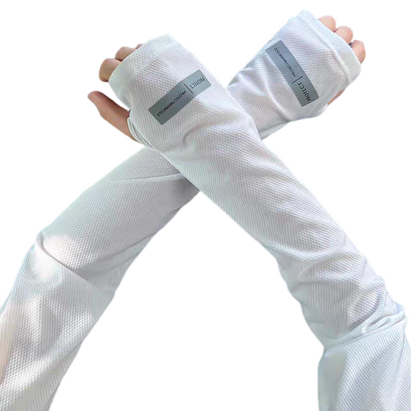 FitonTon Ice Sleeve for Men, Summer Sun Protection Outdoor Fishing Driving Loose UV-Resistant Gloves Arm Sleeves Silk Delivery
