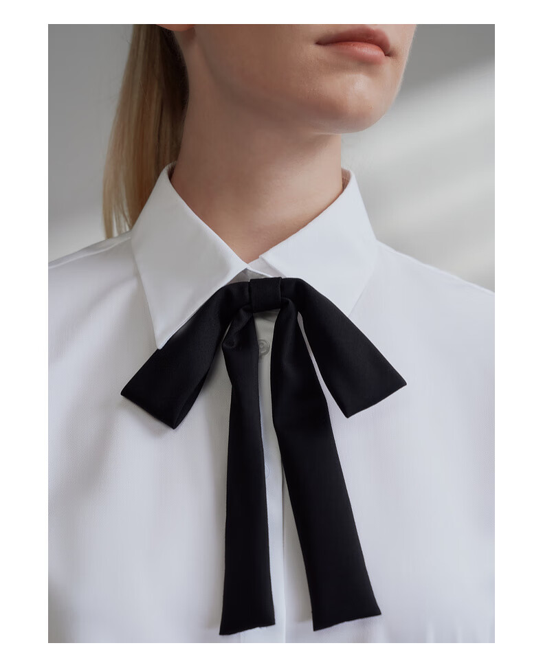 G2000 Modal Stretch Women's Short Sleeve Shirt with Bow Gift Spring Summer Mall Edition Ice Blue Size 38 4