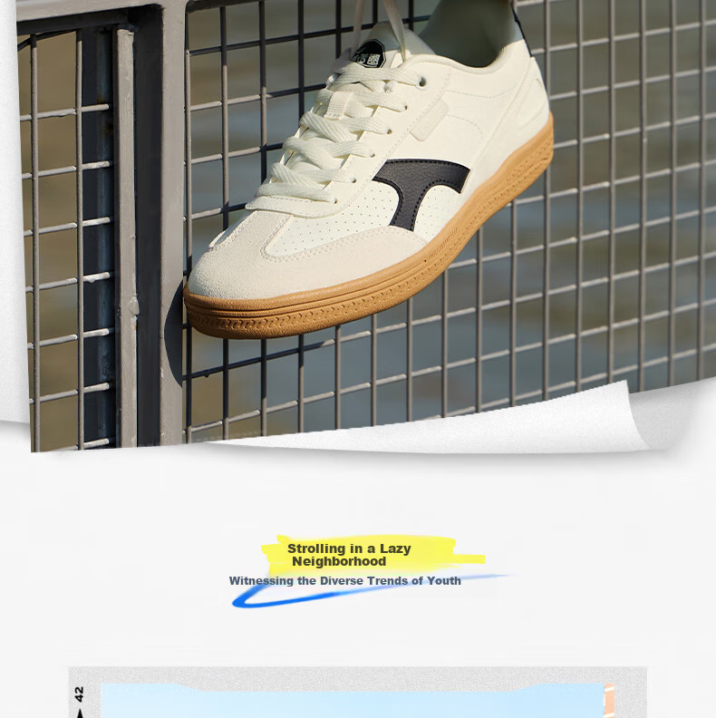 361° Men's Casual Low-Top Thin-Soled T-Toe Sneakers Spring Summer 672626608-4 2