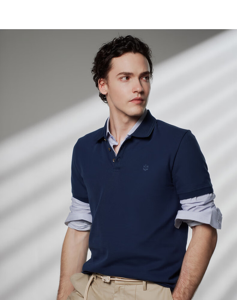 G2000 Pique Comfortable Skin-Friendly Spring Summer Men's Printed Logo Polo Shirt Dark Blue 2XL 5