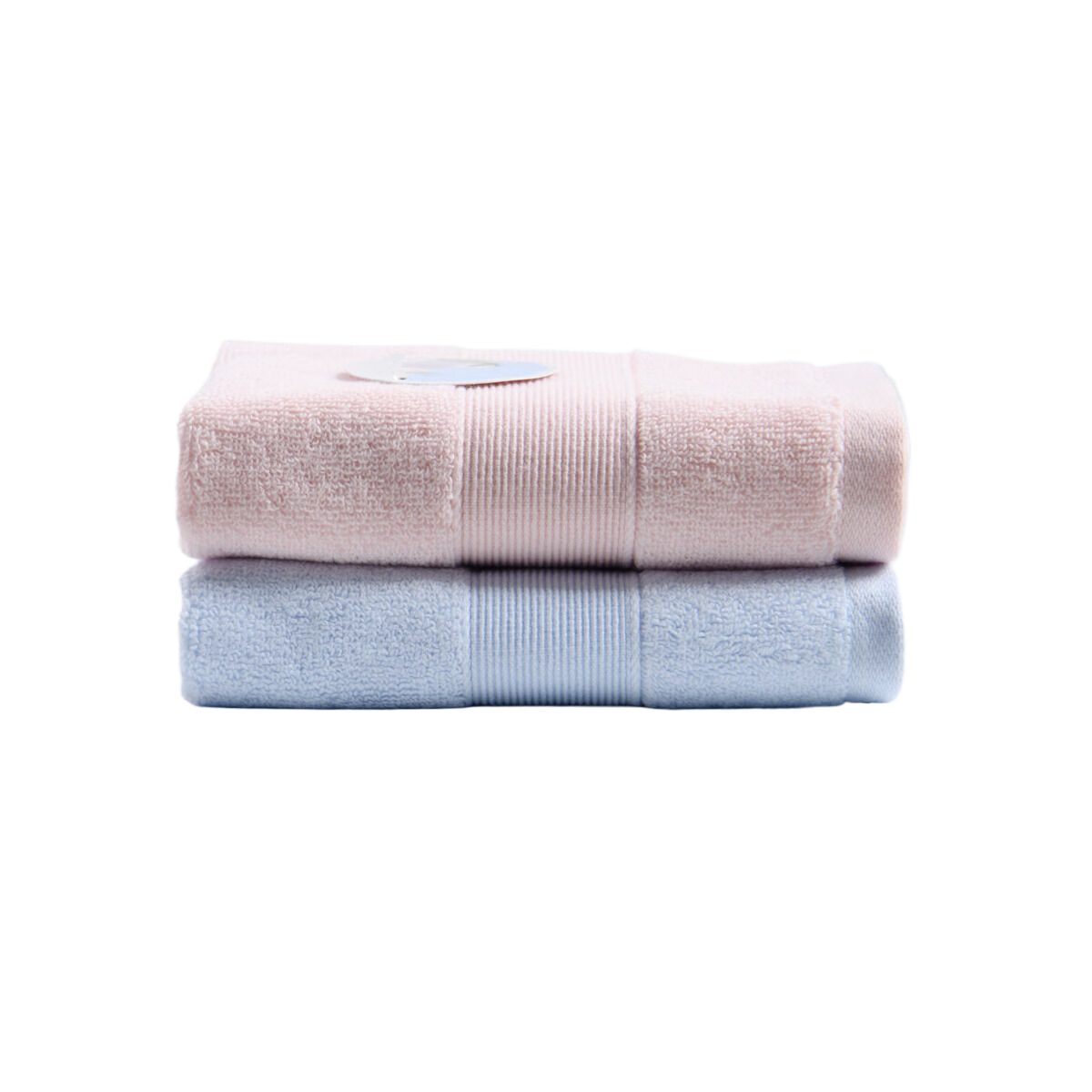 LOFTEX Towel, Pure Cotton Class A Egyptian Long-Staple Cotton, Soft And Skin-Friendly, Absorbent, Lint-Free, Zichen Square Towel, 2 Pieces, Pink/blue Sports