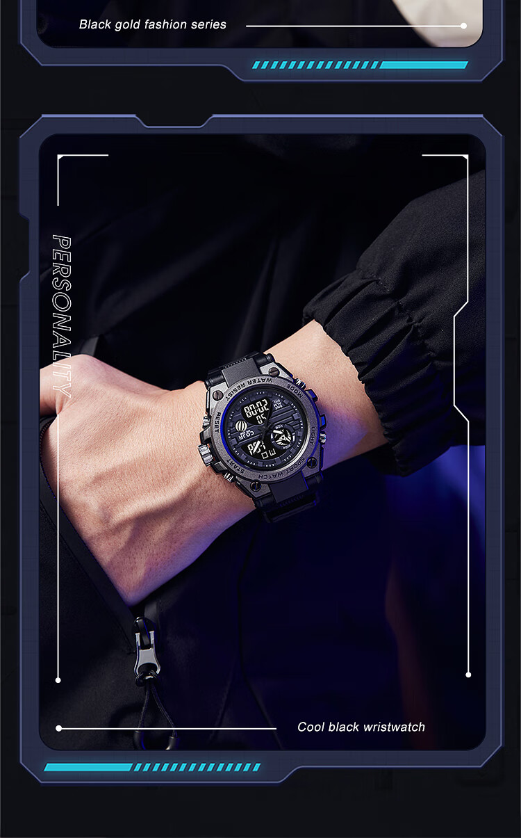 COJR Electronic Timing Watch Alarm Clock Youth Boys Middle and High School Mechanical Sports Waterproof 15