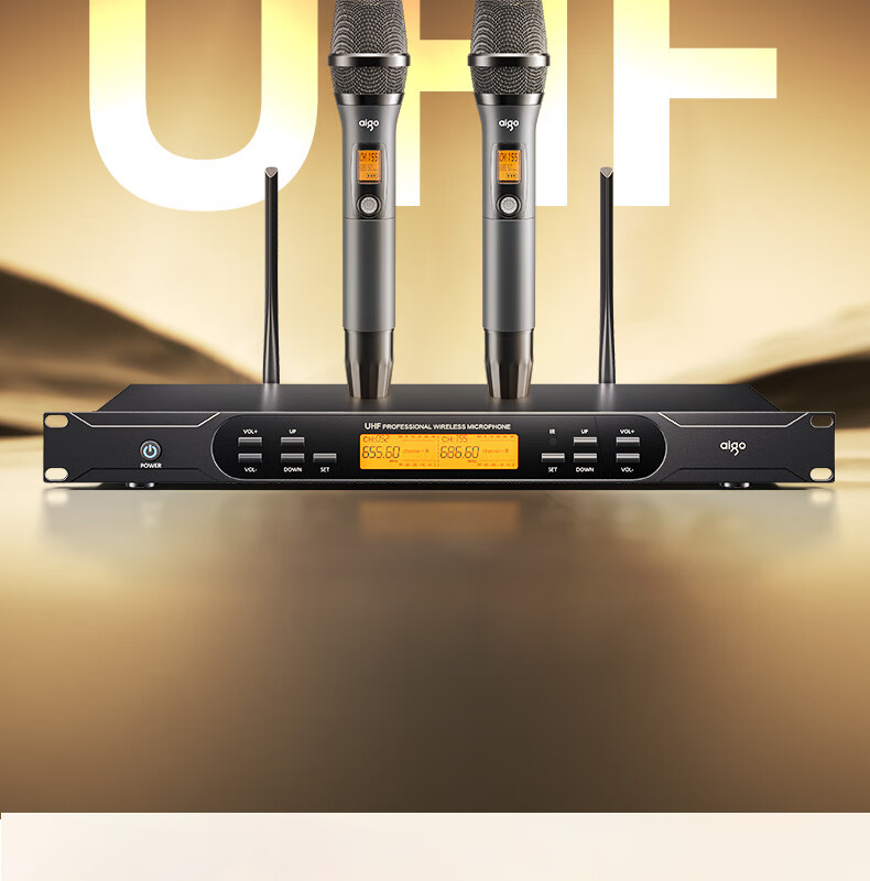 Aiguozhe K55 Microphone, Dual-Channel Handheld Conference U-Segment Stage Anti-Interference Anti-Loudness Speech Training Broadcasting Professional Stage Wedding Performance 6