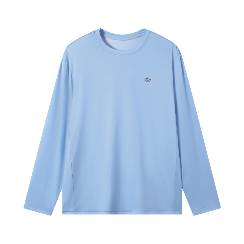 JD Jingzao Summer Men's Long Sleeve Sports T-Shirt Antibacterial Quick-Dry Base Layer Running Tee Glacier Blue 3XL