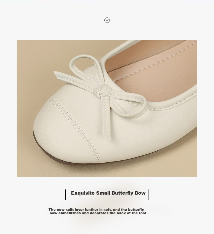 ZHR Silver Women's Ballet Flats with Bow, Soft Flat Sole Slip-On Loafers AH606 Silver 35 6