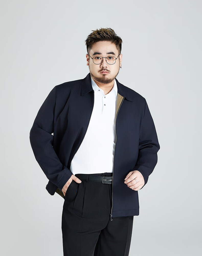 Ayoupang Large Size Business Executive Jacket for Middle-Aged And Elderly Men, Lapel Collar Coat, Black, 4XL (200-220 Jin) 10