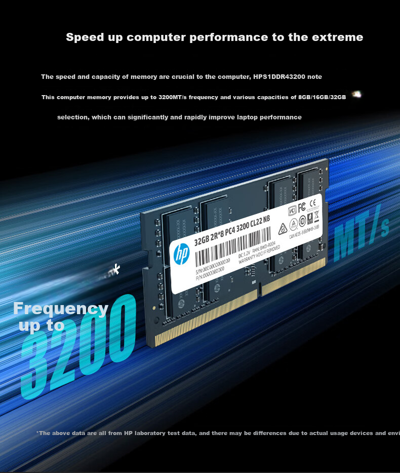 HP 8GB DDR4 3200MHz Laptop Memory Module S1 Series (C22) Original Chips AI Computer Accessory Compatible with Black Myth: Wukong 2