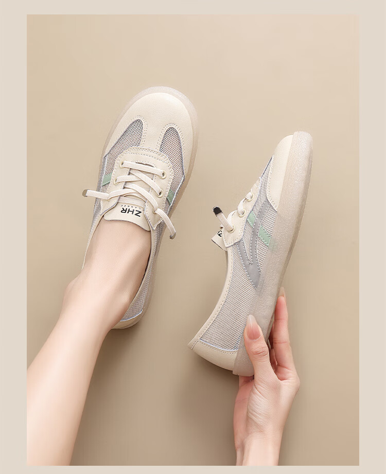 ZHR Casual Shoes, Lightweight And Breathable, Spring And Autumn Flat White Sneakers, Trendy Retro Training Shoes for Women, A67P, White And Blue, Size 37 28
