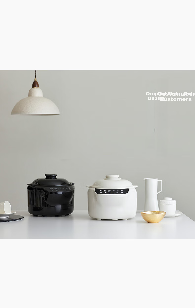Olayks Ceramic Inner Pot Rice Cooker for 2-5 People, True Earthen Pot, No Coating, Smart Firewood Rice Cooker for Home Use, Claypot Rice Cooker, Soup Pot with Anti-Overflow Design, No Coating, 3L Capacity 4