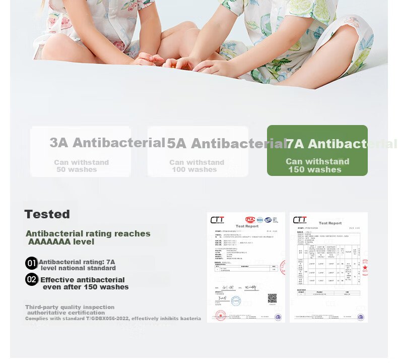 Beitaisi Children's Pajamas, Girls And Boys Summer Thin Breathable Home Wear Set, Baby Parent-Child Sleepwear Short Sleeve 10