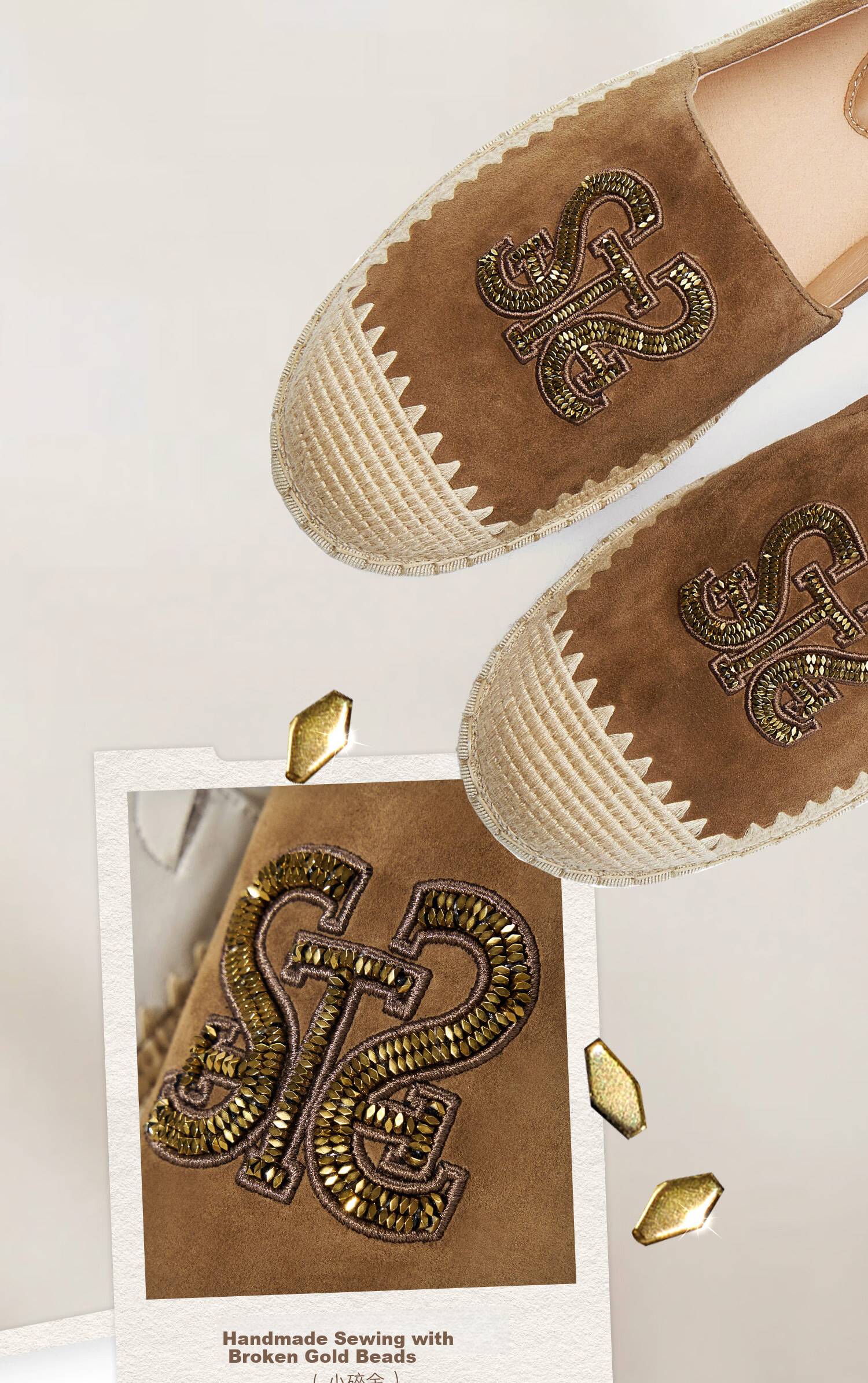 STACCATO Spring 2026 Small Gold Bar Malt Shoes, Fisherman Shoes, Slip-On Shoes, Women's Shoes, 9UA37AA6, Small Gold Bar, Size 34 11
