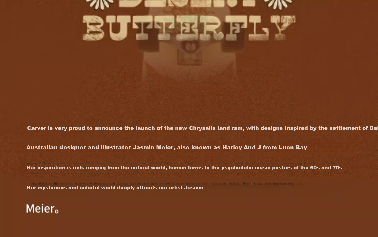 Carver Land Surfboard [Gift Box Edition], Artist Collaboration Land Surfboard "Butterfly", 29.5 Inch Cx4pu Bridge 5