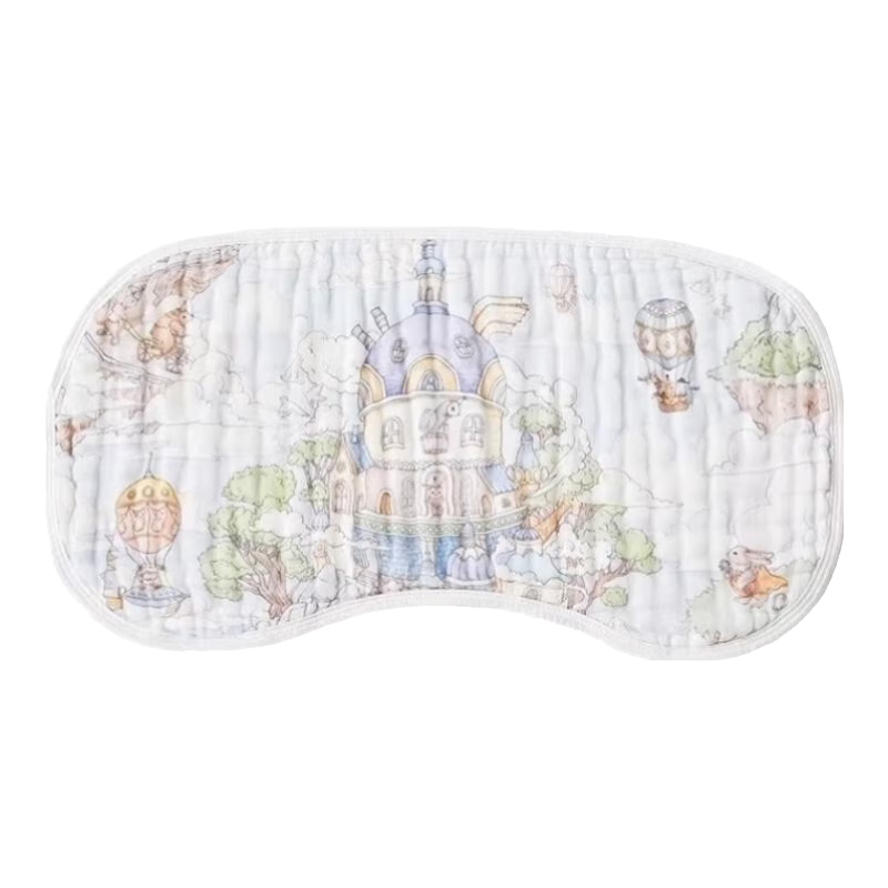 BUBBLE TREE [0-3 Months Cloud Pillow] Baby Flat Pillow, 12-Layer Pure Cotton Gauze, Newborn Sweat-Absorbing And Breathable
