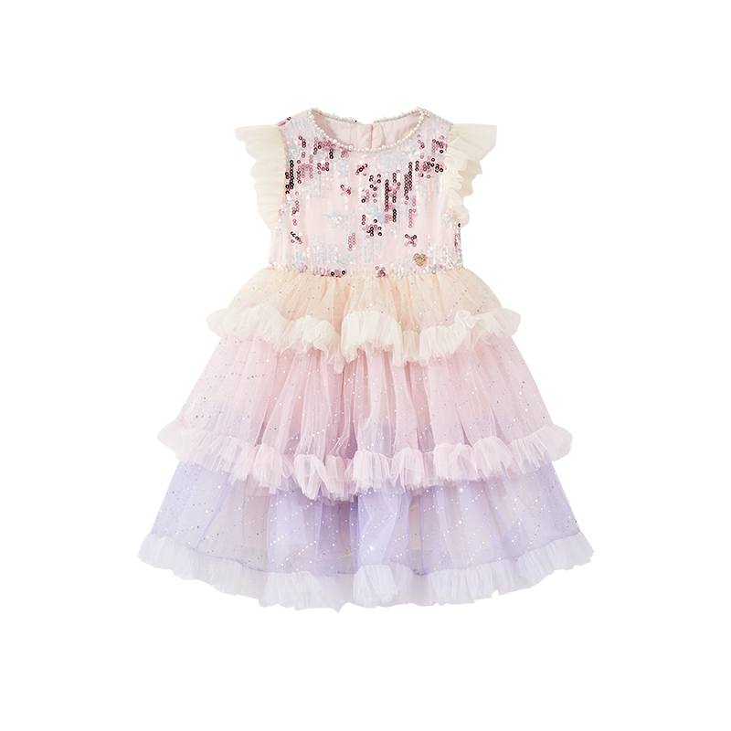 Disney Girls Princess Dress Summer 2026 New Puff Dress Clothing