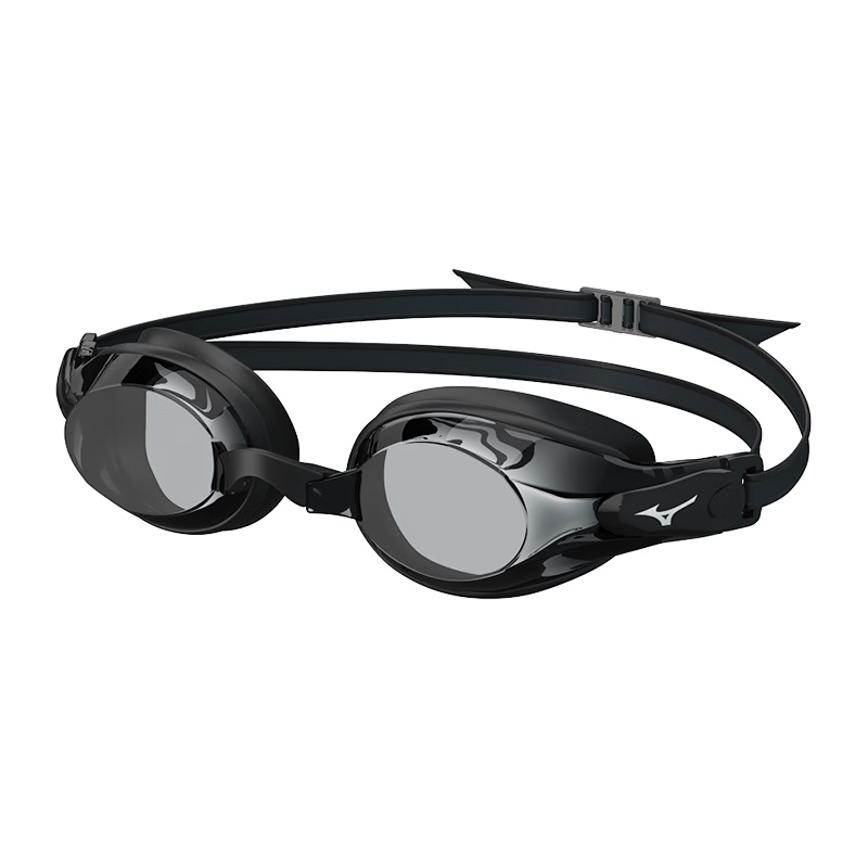 MIZUNO Swimming Goggles, Waterproof And Anti-Fog, Large Frame, Non-Binding, Professional Diving Equipment for Adults And Women, E1550 Black And Red