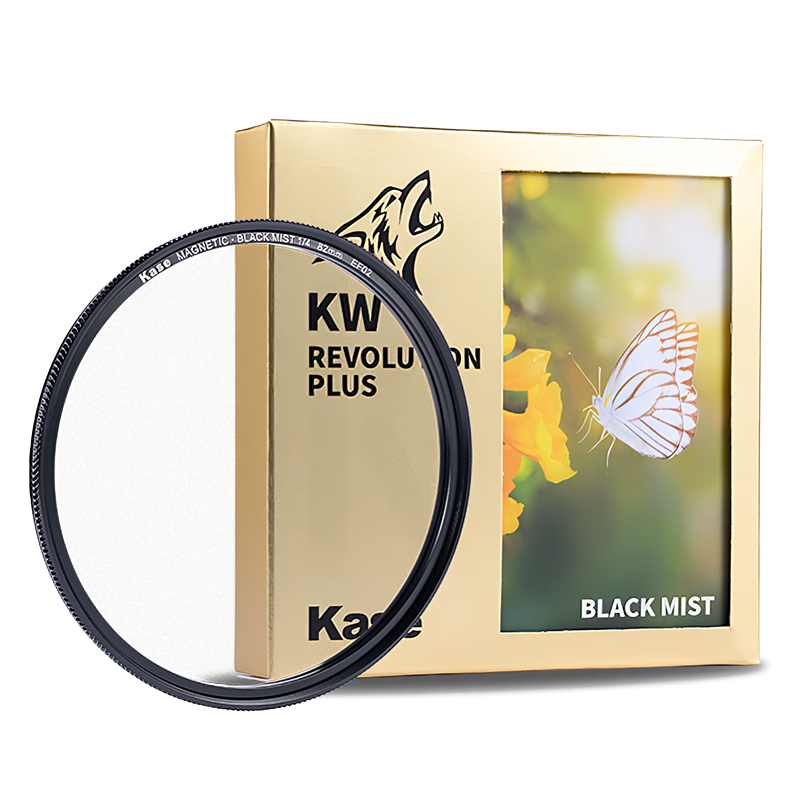 Kase Black Soft Quarter 1/4 67mm Wolverine II Magnetic Soft Focus Filter Diffusion Lens Camera Black Soft Filter Portrait Light Softening Matte Creative